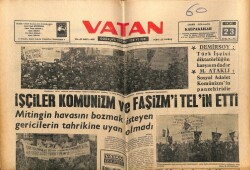 Vatan Gazetesi 23 Aralık 1962 - İşçiler Komünizm Ve Faşizmi Telin Etti GZ64861 - 1