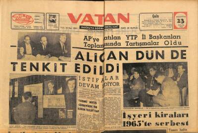 Vatan Gazetesi 23 Eylül 1963 - Sümerbankta 80 Bin Liralık Kumaş Yandı GZ90613 - 1