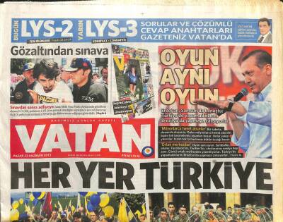 Vatan Gazetesi 23 Haziran 2013 - Zülfü Livaneliye Konserde Saldırı - ABde Mentollü Sigaraya Yasak GZ109781 - 1