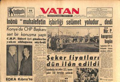 Vatan Gazetesi 23 Kasım 1958 - Tarsus Çimento Fabrikası Dava Ediliyor GZ91099 - 1