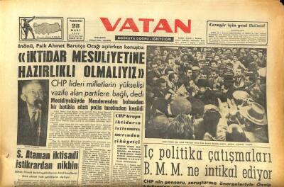 Vatan Gazetesi 23 Mart 1959 - Dr. Namık Gedik Ankaraya Gitti GZ86436 - 1