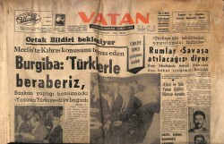 Vatan Gazetesi 23 Mart 1965 - Burgiba Türklerle Beraberiz GZ64799 - 1