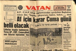 Vatan Gazetesi 23 Mayıs 1962 - Af İçin Karar Cuma Günü Belli Olacak GZ64842 - 2