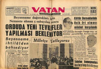 Vatan Gazetesi 23 Nisan 1963 - Kültür Derneklerinin Halk Evi Olması Müsbet Karşılandı GZ90168 - 1