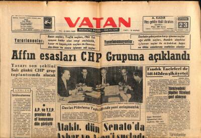 Vatan Gazetesi 23 Ocak 1963 - 12 Milyar Dış Borcumuz Olduğu Dün Açıklandı GZ90489 - 1