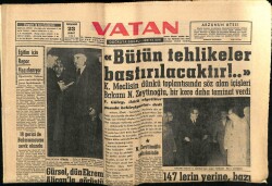 Vatan Gazetesi 23 Şubat 1961 - Bütün Tehlikeler Bastırılacaktır GZ64609 - 1