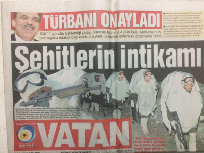 Vatan Gazetesi 23 Şubat 2008 - Şehitlerin İntikamı, Barzani Namluyu Görünce Sesini Kesti GZ27689 - 1