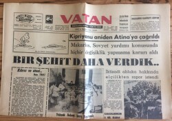 Vatan Gazetesi 24 Ağustos 1964 - Kipriyanu Aniden Atinaya Çağrıldı GZ72716 - 2