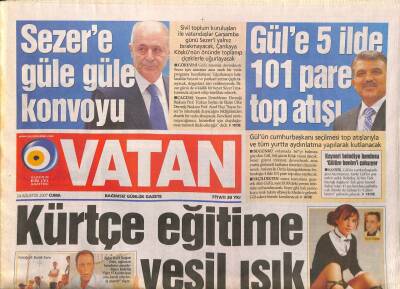 Vatan Gazetesi 24 Ağustos 2007 - Cami Parasını Cebe Atan Milli Görüşçü - Tutuklu Hakimin İsyanı GZ95447 - 1