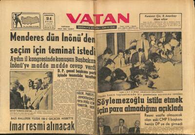 Vatan Gazetesi 24 Eylül 1958 - Sami El Solh Nuri Paşa İyi Adamdı dedi GZ91078 - 1