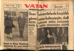Vatan Gazetesi 24 Kasım 1960 - Berrin Ve Adnan Menderes Görüşmesi Bir Saat Sürdü GZ64650 - 2
