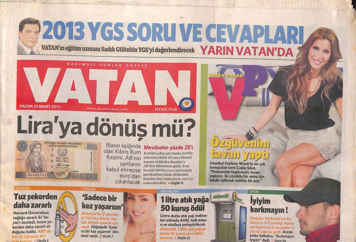 Vatan Gazetesi 24 Mart 2013 - Başbakanlık Akil Adamlar Komisyonu'nu İçin Kadir İnanır'dan Yaşar Kemal'e 30'a Yakın İsim Belirledi GZ160077 - 1