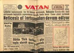 Vatan Gazetesi 24 Mayıs 1962 - Neticesiz Af Tartışmaları Devam Ediyor GZ66097 - 1
