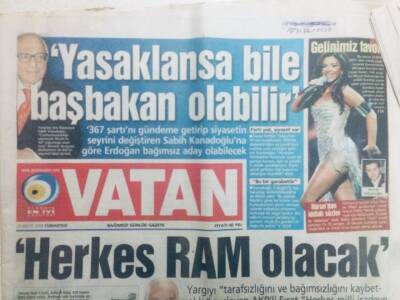 Vatan Gazetesi 24 Mayıs 2008 - Tayyip Erdoğan Yasaklansa Bile Başbakan Olabilir GZ40667 - 1
