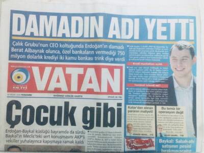 Vatan Gazetesi 24 Nisan 2008 - Damat Berat Albayrakın Adı Yetti GZ40658 - 1