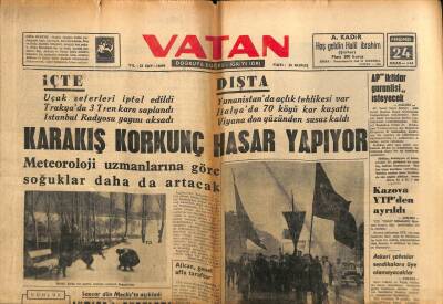 Vatan Gazetesi 24 Ocak 1963 - Aybar Ve Aren Senatodaki İthamları Reddettiler GZ90490 - 1