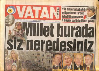 Vatan Gazetesi 24 Ocak 2007 - Türkiye Mozaiği Hrant Dinkin Cenazesinde Buluştu GZ96675 - 1
