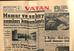 Vatan Gazetesi 24 Şubat 1961 - Memur Ve Subay Zamları Kanunlaştı GZ64608 - 1