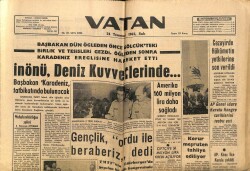 Vatan Gazetesi 24 Temmuz 1962 - Cezayirde Hükümetin Yetkilerine Son Verildi GZ66081 - 2