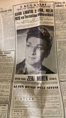 Vatan Gazetesi 25 Ağustos 1958 - Altın Deniz Plaj Sitesi Zeki Müren Reklamı GZ91073 - 2