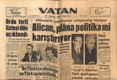 Vatan Gazetesi 25 Ağustos 1962 - Iraklı Liderler Türk Dostluğunu Yıkmak Yolunda Çalışıyor GZ64845 - 1