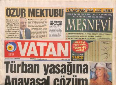 Vatan Gazetesi 25 Ağustos 2007 - Samsun 2 Saate Harabeye Döndü - İnönü Zatürre Tedavisi Görüyor GZ95446 - 1