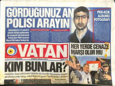 Vatan Gazetesi 25 Ağustos 2012 - Hakkaride Petrol Bulduk GZ107508 - 1