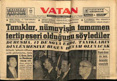 Vatan Gazetesi 25 Ekim 1960 - Adnan Menderesin 67 Eylül Hesabı GZ78695 - 1
