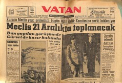Vatan Gazetesi 25 Kasım 1960 - Meclis 21 Aralıkta Toplanacak GZ64653 - 2