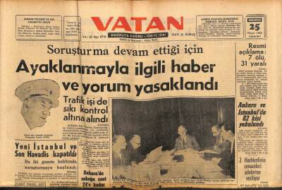 Vatan Gazetesi 25 Mayıs 1963 - İzmirde Sıkı Yönetim Mahkemesi Kuruldu GZ90448 - 1