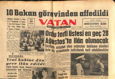 Vatan Gazetesi 26 Ağustos 1960 - Yeşilköy Hava Alanında Çok Sıkı Tedbirler Alındı GZ102656 - 1
