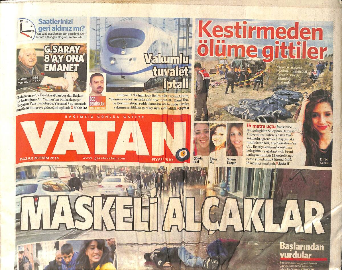 Vatan Gazetesi 26 Ekim 2014 - İngiltere AB'ye Rest Çekti - Google'ın Patronu Felix'in Rekorunu Kırdı GZ159551 - 1