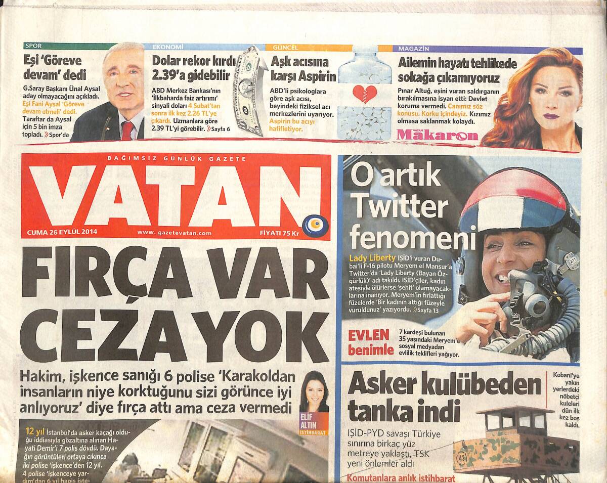Vatan Gazetesi 26 Eylül 2014 - İşte Türkiye'nin En Aranan İşçisi - Olcay Şahan'ın Sihirli Kramponları GZ136328 - 1