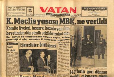 Vatan Gazetesi 26 Kasım 1960 - Adnan Menderes Ve Örtülü Ödenek Davası GZ78668 - 1