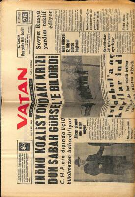 Vatan Gazetesi 26 Ocak 1963 - İstanbula Aç Kurtlar İndi GZ78724 - 1