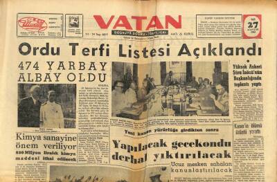 Vatan Gazetesi 27 Ağustos 1963 - Yüksek Askeri Şura İnönünün Başkanlığında Toplantı Yaptı GZ91047 - 1