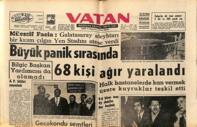 Vatan Gazetesi 27 Aralık 1964 - Galatasaray Aleyhtar Bir Gurup Stadı Ateşe Verdi GZ64719 - 2