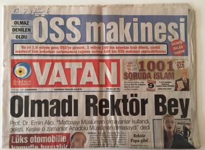 Vatan Gazetesi 27 Eylül 2006 - Olmadı Rektör Bey ... GZ26610 - 1