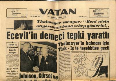Vatan Gazetesi 28 Ağustos 1962 - İki Astsubay Bir Doktoru Kaçırdı GZ78755 - 1