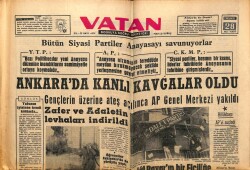 Vatan Gazetesi 28 Mart 1963 - Ankarada Kanlı Kavgalar Oldu GZ64807 - 2