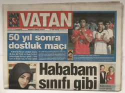 Vatan Gazetesi 28 Mart 2005 - 50 Yıl Sonra Dostluk Maçı GZ5301 - 1