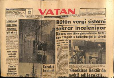 Vatan Gazetesi 28 Şubat 1961 - Gerekirse Rektörde Tevkif Edilecektir GZ64605 - 1