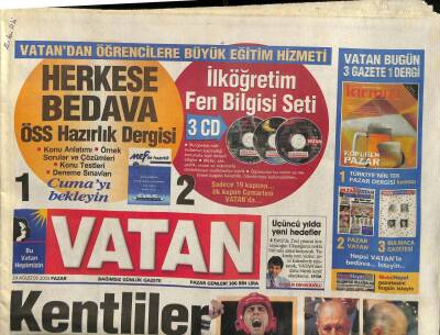 Vatan Gazetesi 29 Ağustos 2004 - Sezen Aksudan 400 Milyarlık Dava GZ84767 - 1