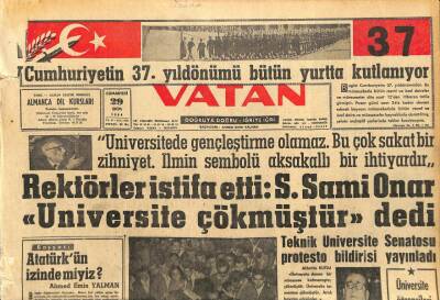 Vatan Gazetesi 29 Ekim 1960 - Sami Onar Üniversite Çökmüştür Dedi GZ110097 - 1