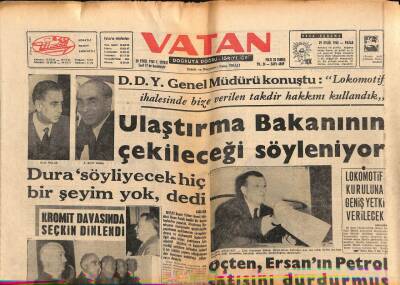 Vatan Gazetesi 29 Eylül 1963 - Öçten , Ersanın Petrol Satışını Durdurmuş GZ90551 - 1