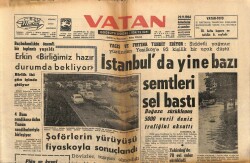 Vatan Gazetesi 29 Eylül 1964 - İstanbulda Bazı Semtleri Sel Bastı GZ64738 - 1