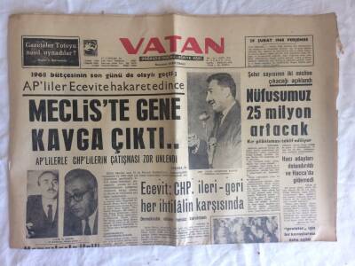 Vatan Gazetesi 29 Şubat 1968 - Yul Brynner Mutlak Ölümden Kurtuldu GZ73349 - 1