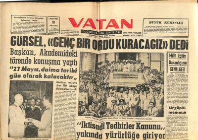 Vatan Gazetesi 3 Ağustos 1960 - Korede Hükümetin Kurulması Gecikti GZ102682 - 1
