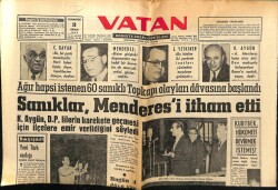 Vatan Gazetesi 3 Aralık 1960 - Sanıklar Menderesi İtham Etti GZ64644 - 1