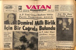 Vatan Gazetesi 3 Aralık 1964 - Demirel Milli Birlik İçin Çağrıda Bulundu GZ64735 - 1